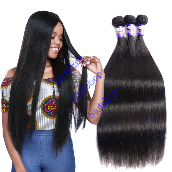 Brazilian Virgin Straight Hair Weave Bundles Cheap Peruvian Indian Malaysian straight virgin hair Remy Human Hair Extensions Natural Color