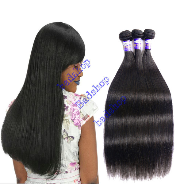 8A Brazilian Virgin Hair Straight 3PCS/LOT 100% Unprocessed remy Human Hair Weaves Brazilian Hair Dyeable Double Weft 