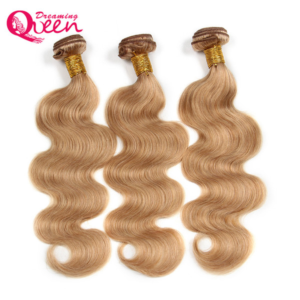 #27 Honey Blonde Body Wave Ombre Brazilian Human Hair Weave Ombre Virgin Human Hair 3 Bundles Human Hair Extension 