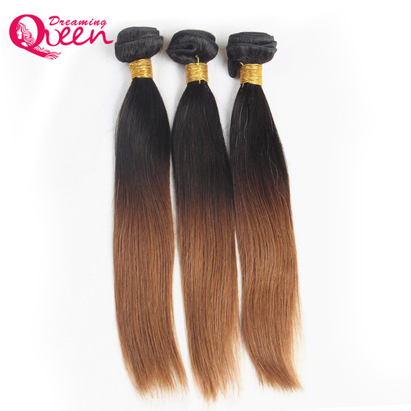 Brazilian Straight Human Hair Extensions #T1B 30 Color Mongolian Virgin Human Hair Bundles 3 Pcs Ombre Hair Weaves