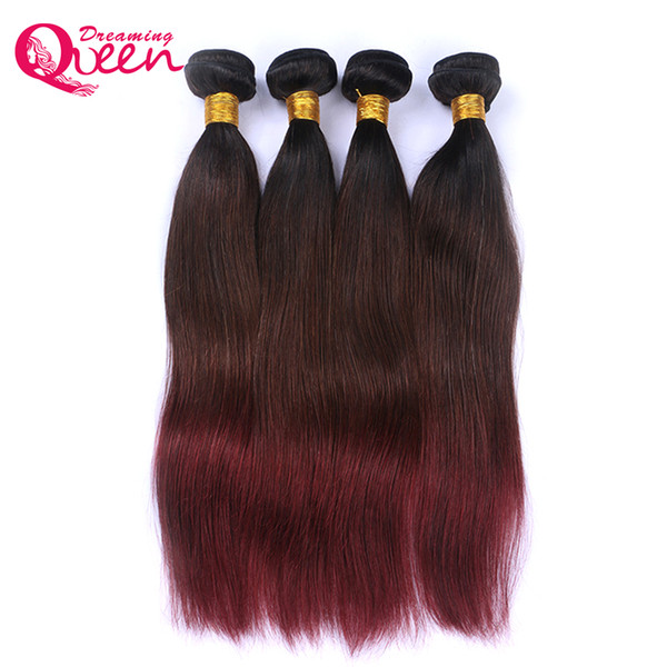 #T1B 4 99 J Color Ombre Brazilian Straight Human Hair Extensions 3 Bundles Brazilian Virgin Human Hair Weave Ombre Hair 