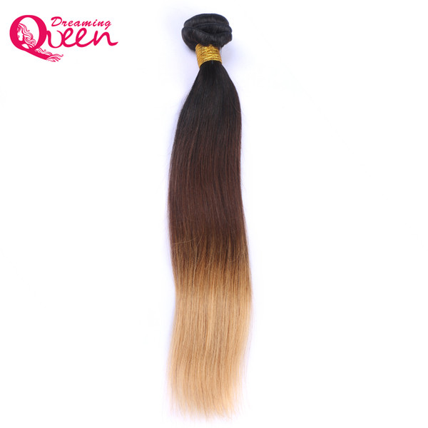 Ombre Hair Extensions Brazilian Straight Hair Weave #1B 4 27 Honey Blonde Ombre Color Brazilian Virgin Human Hair Bundles 3 Pcs