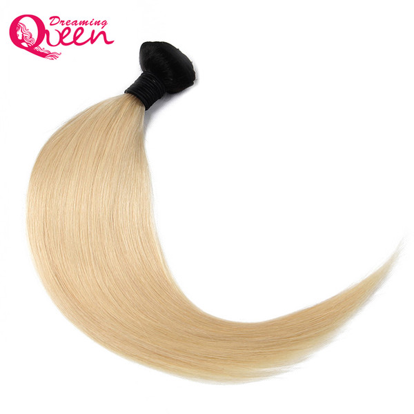 #1B 613 Blonde Straight Ombre Brazilian Human Hair Weave Ombre Virgin Human Hair Extension 3 Bundles Blonde Ombre Hair Weave 