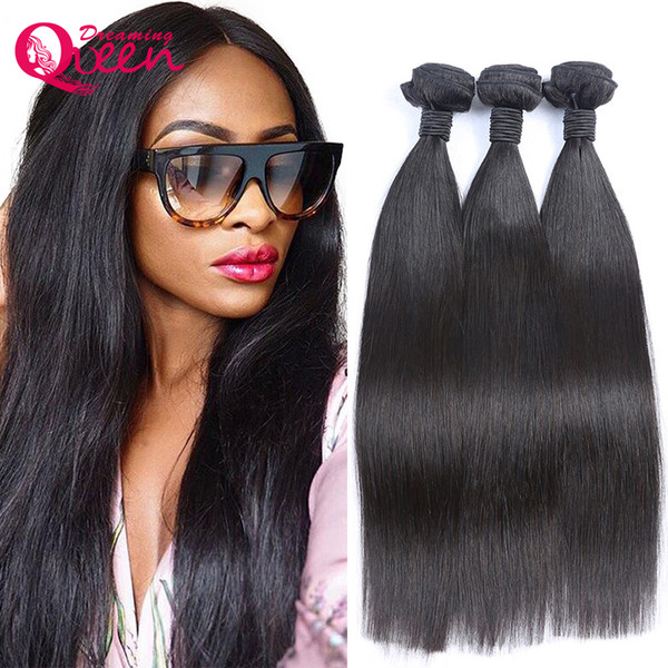 Wholesale Straight Peruvian Indian Malaysian Brazilian Virgin Human Hair Weave Bundles Cheap Remy Human Hair Extensions Natural Color 1B