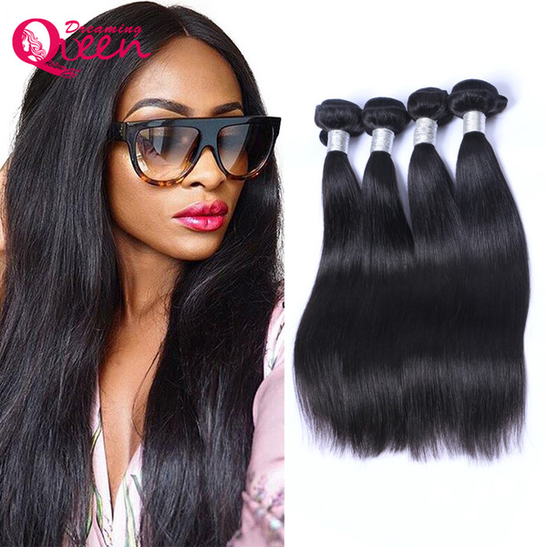 Brazilian Straight Hair 4 Bundles Unprocessed Peruvian Virgin Human Hair Extensions Malaysian Indian Virgin Hair 