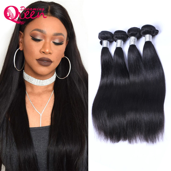 Brazilian Straight Hair 4 Bundles Unprocessed Brazilian Virgin Human Hair Extensions Peruvian Malaysian Indian Virgin Hair Straight