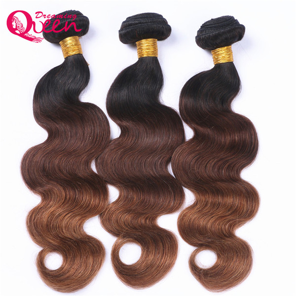 #1B 4 30 Color Omber Brazilian Body Wave Hair Weaves Ombre Virgin Human Hair Extensions 3 Bundles Brazilian Human Hair 