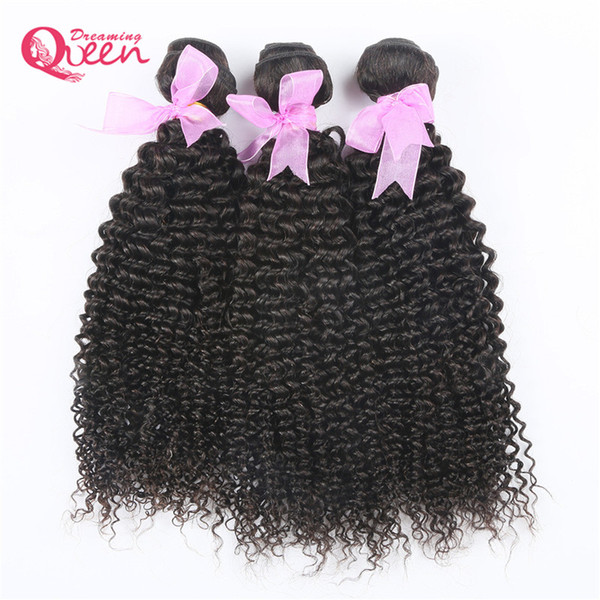 Mongolian Kinky Curly Hair Bundles Mogolian Virgin Human Hair Weaves Double Weft Hair Extensions 3 pcs Natural Color 