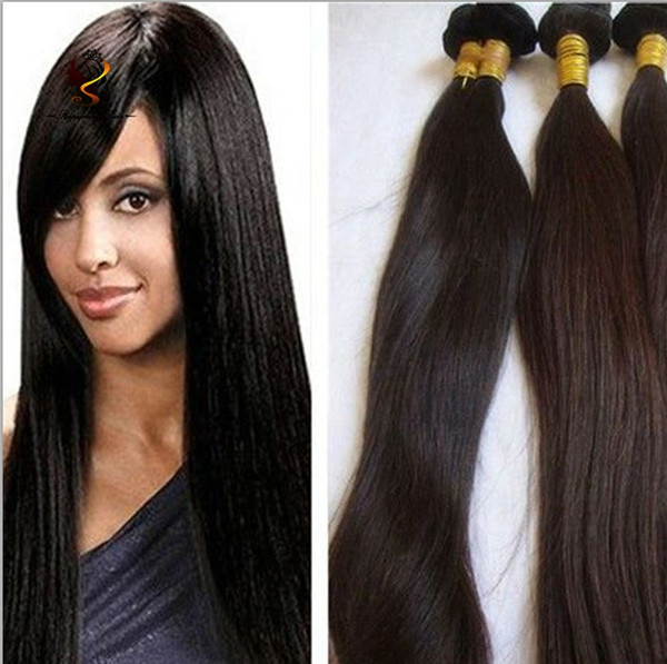 7A Grade natural color silky straight real Indian Hair