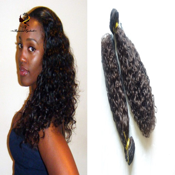 No fiber no synthetic beauty dark color tight curl hair extension