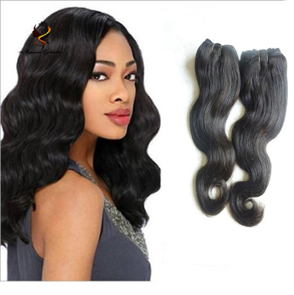 Looking popular 100% virgin human hair dark color body wave hair bundles