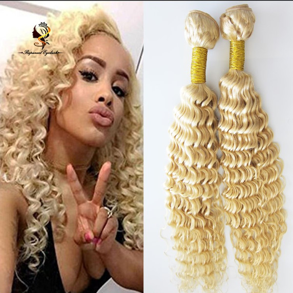 Cuticle aligned hair 613 deep wave cheap fashion brazilian hair bundles blonde sew in hair weave