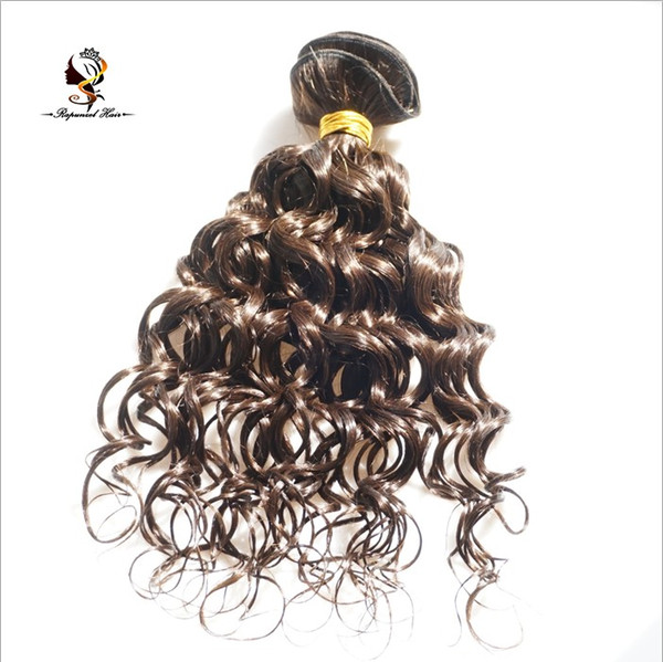 Cheap double drawn color#2 dark brown loose curl brazilian human remy hair bundles