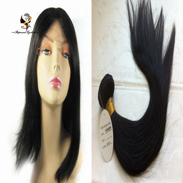 Hot sale beauty long straight 100% virgin human hair weft