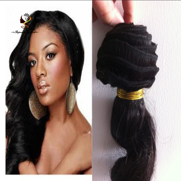 Black 10A human hair brazilian spiral curl hair extension