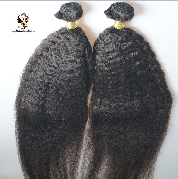 Full cultice aligned Kinky straight brazilian human hair bundles