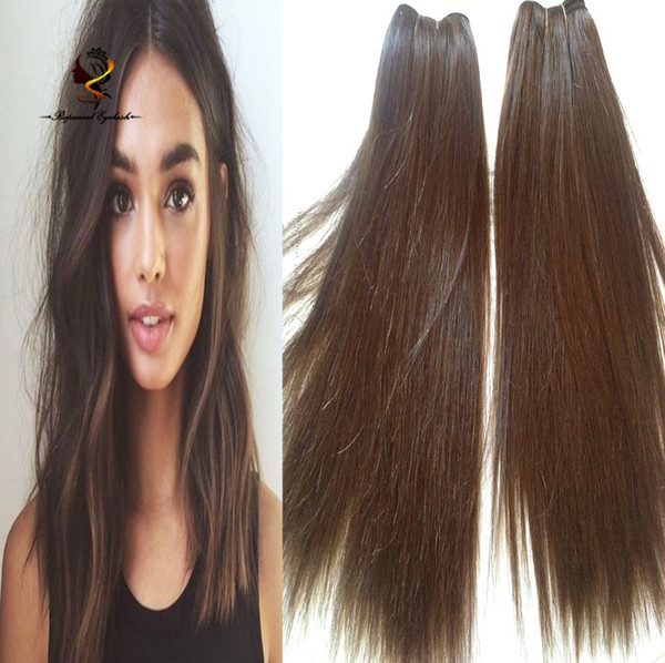 China suppliers cheap brazilian hair weave bundles #4 brown color human hair