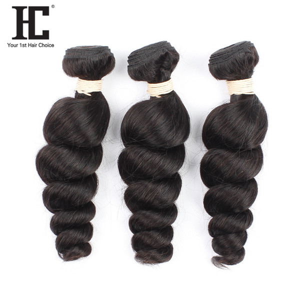 HC Hair Peruvian Virgin Hair Unprocessed Human Hair Weave Loose Wave Peruvian Remy Extensions 3 Bundles 