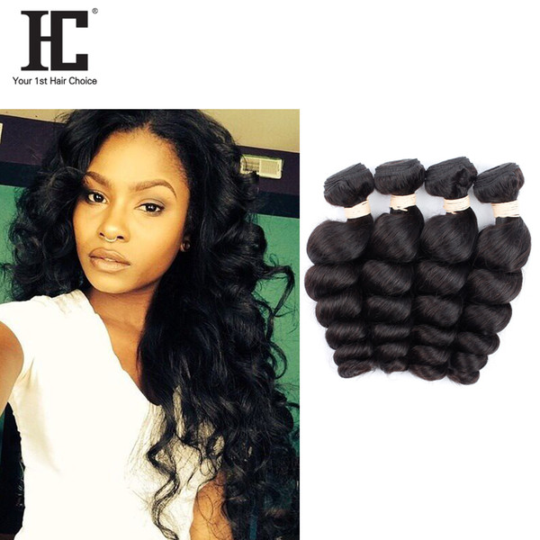 HC Hair Brazilian Virgin Hair Loose Wave 100g pc Unprocessed Brazilian Human Hair Weaves 4 Bundles Brazilian Loose Wave Can be dyed