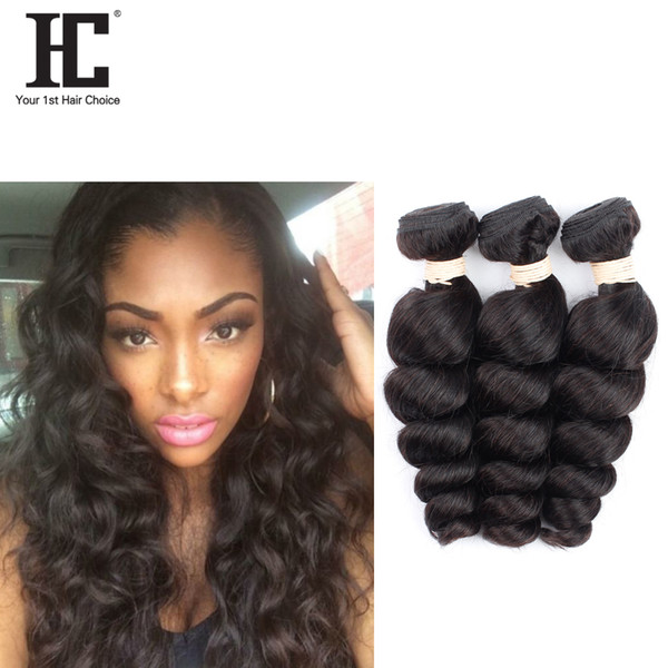 HC Hair Brazilian Remy Human Hair Weave 3 Bundles Brazilian Virgin Human Hair Bundles Loose Wave Virgin Human Extensions