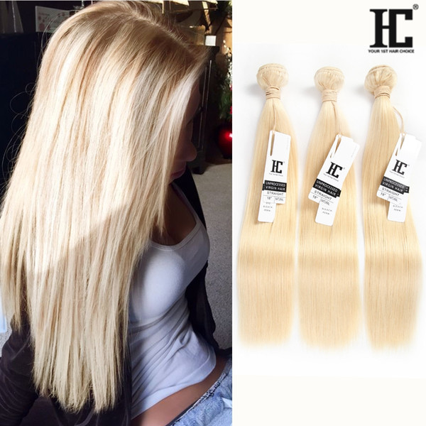 Malaysian 613 Blonde Virgin Straight Human Hair 3 Bundles Unprocessed Hair Extension #613 Malaysian Straight Human Hair Bundles