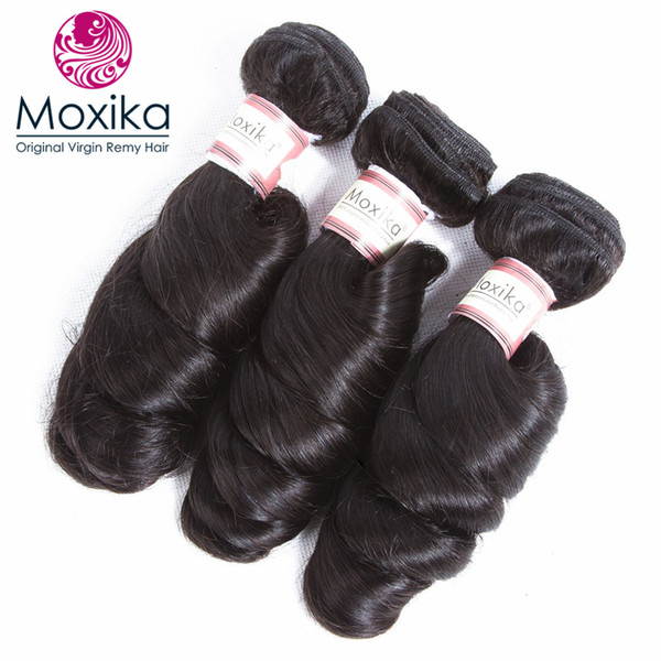 Moxika Malaysian 3 Bundles Loose Wave Virgin Hair 8-28