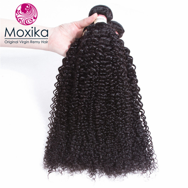 Moxika Brazilian hair weave bundles afro kinky curly hair one pcs 8-28Inch Natural Black Full End Remy Can buy 3 or 4pcs free shiping