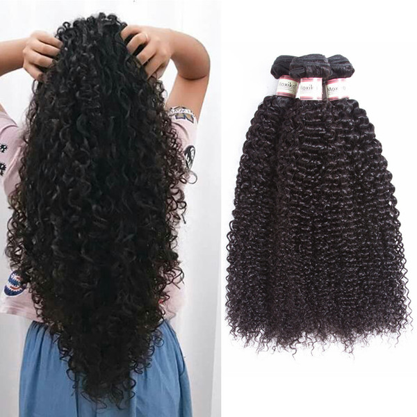 Moxika Unprocessed Virgin Malaysian Curly Hair 3 Bundles 8-28 Inches Human Remy Virgin Hair Malaysian Kinky Curly Hair