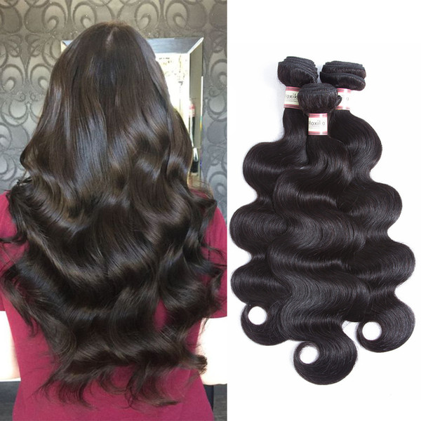 Moxika Body Wave Malaysian Virgin Hair 8-28 Inches Human Remy Hair Weave 3 Bundles 