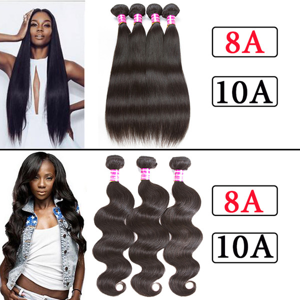 10A Straight Brazilian Virgin Hair Bundle Deals Unprocessed Body Wave Human Hair Extensions 8A Cheap Wholesale Human Hair Extensions Bundles