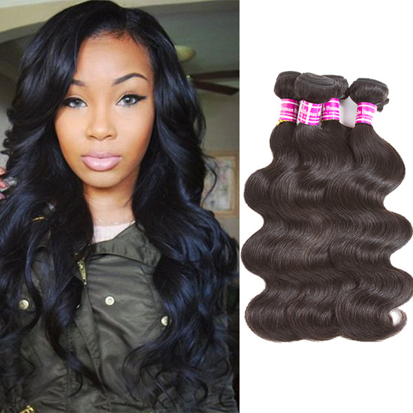 Body Wave 8A Brazilian Hair Unprocessed Malaysian Indian Peruvian Cambodian Mongolian Virgin Human Hair Wefts Natural Color DHgate On Sale