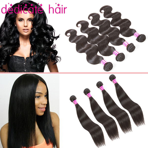 SALE Brazilian Straight Hair Bundles Body Wave Human Hair Weaves Unprocessed Virgin Hair Cambodian Malaysian Peruvian Indian Wholesale Price