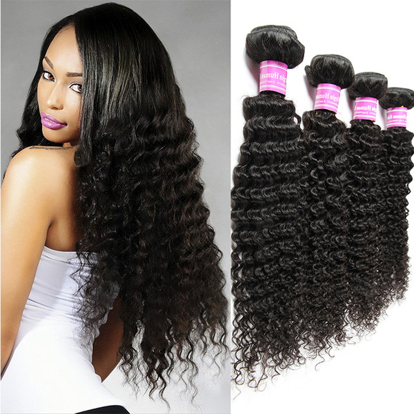 Kinky Curly Brazilian Virgin Human Hair Peruvian Wet and Wavy Human Hair Weave Bundles Malaysian Indian Cambodian Mongolian Hair Extensions