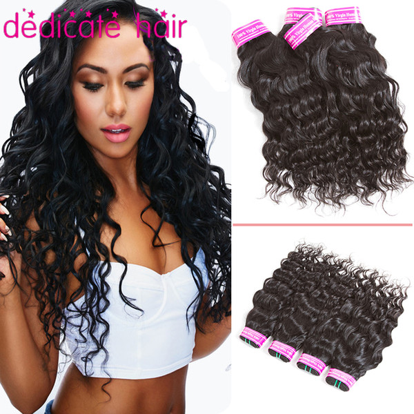 Brazilian Hair Water Wave Bundles Unprocessed Virgin Human Hair Weaves Peruvian Malaysian Indian Wet and Wavy Hair Extensions Water Wave