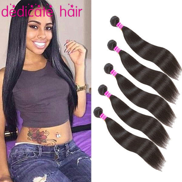 Brazilian Hair Straight Bundles Virgin Human Hair Unprocessed Peruvian Malaysian Indian Cambodian Mongolian Human Hair Weaves Natural Black