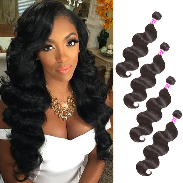 Body Wave Weaves Brazilian Virgin Hair Unprocessed Peruvian Human Hair Bundles Malaysian Indian Cambodian Mongolian Hair Wefts Natural Color