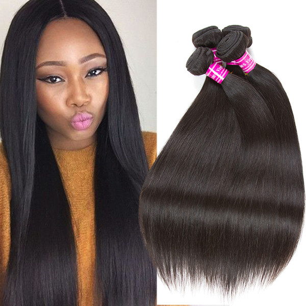 100% Unprocessed Cheap 8A Brazilian Virgin Hair Weaves Straight Remy Hair Wefts Indian Peruvian Straight Bundles Wefts Human Hair Extensions