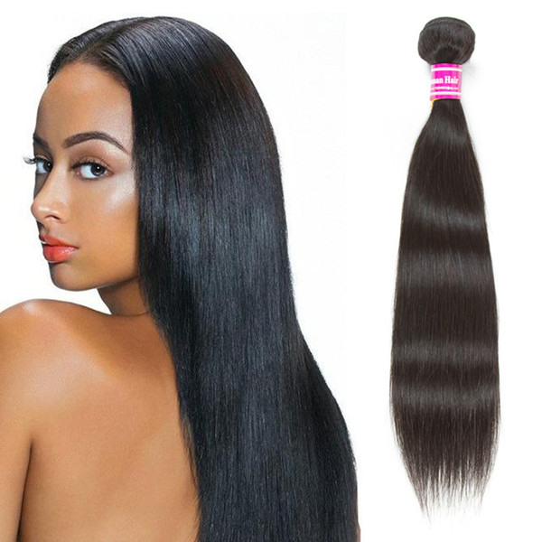 Straight Human Hair Weaves Unprocessed Brazilian 8A Straight Virgin Hair Malaysian Indian Peruvian Wet and Wavy Wholesale Hair Weave Bundles