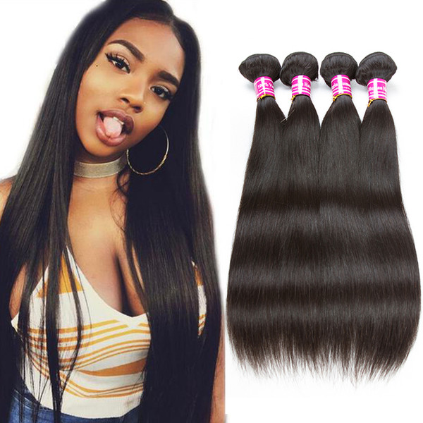 Peruvian Hair Straight Brazilian Wavy Hair Extensions Unprocessed Cheap Bundles 8A Straight Virgin Human Hair Bundle Deals Wholesale Price