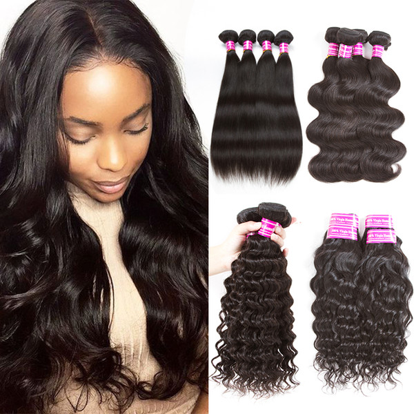 Brazilian Body Wave Virgin Hair Weaves Straight Water Wave Kinky Curly Remy Human Hair Extensions Wholesale Hair Extensions Curly Bundles