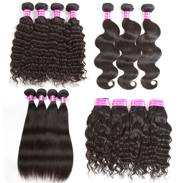 Remy Human Hair Weave Bundles Body Wave Straight Deep Curly Water Wave 8a Brazilian Virgin Hair Extensions Mix Texture Double Weft Weaving