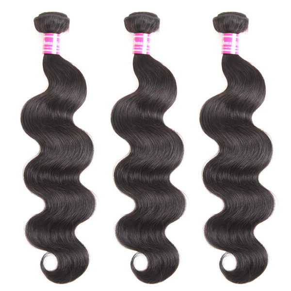 Wewil 100% Remy Human Hair Bundles 1Piece Brazilian Body Wave Hair Extensions 8-40 Inch Peruvian Malaysian Indian Virgin Hair Weaving