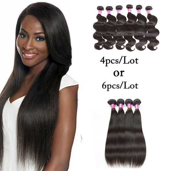 10A Brazilian Virgin Human Hair Weave 3 Bundles Or 4 Bundles Straight Body Wave Wet And Wavy Malaysian Human Hair Extension