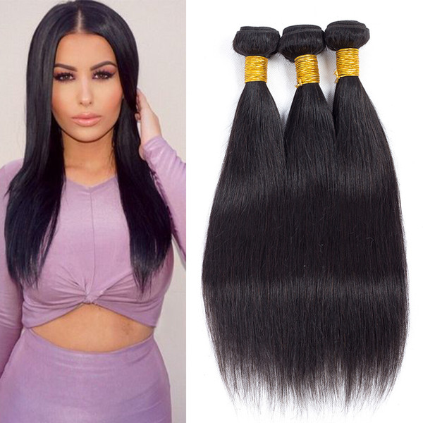 Top Best Selected Hair Vendors Mink Brazilian Straight Human Hair Weave Bundles Long Mix Length 8-26 inch Peruvian Virgin Hair Bundle Deals