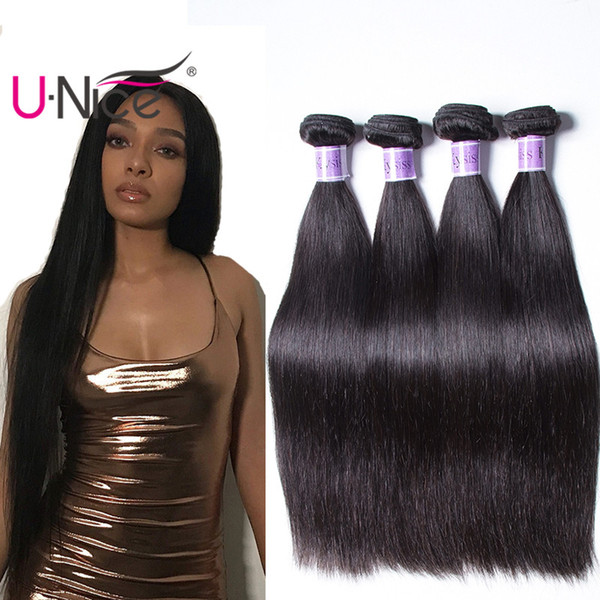 UNice Hair Kysiss Virgin Series Brazilian Straight Hair Weave Bundles Human Hair Extensions 3 Bundles 8-30 inches Natural Wholesale Bulk