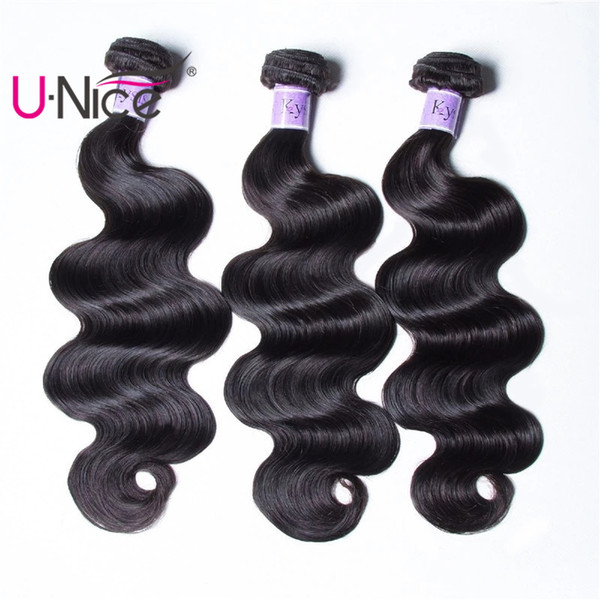 UNice Hair Kysiss Virgin Series Brazilian Body Wave Hair Bundles 100% Human Virgin Hair Extension 3 Bundles Peruvian Weave Wholesale Bulk