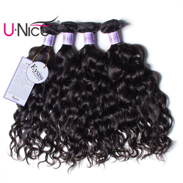 UNice Hair Kysiss Virgin Series Peruvian Natural Wave 3 Bundles Human Hair Weave Bundles Natural Color Virgin Hair Extensions Wholesale Bulk