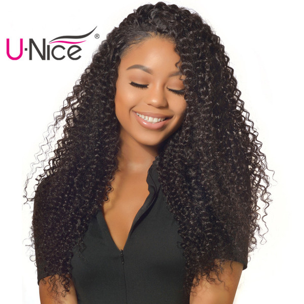 UNice Hair Peruvian Kinky Curly Human Hair 3 Bundles Brazilian Virgin Human Hair Extensions Raw Indian Weave Bundles Malaysian Weave Cheap