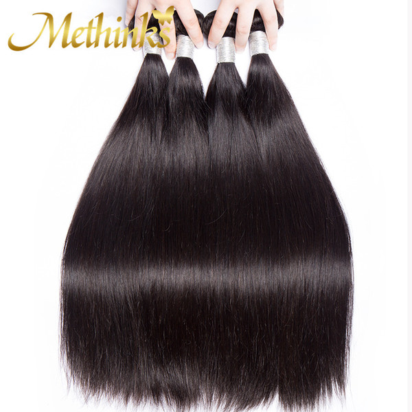 Methinks Brazilian Straight Hair Bundles 100% Remy Human Hair Weave Bundles 4Pcs/Lot Natural Color Straight Brazilian Hair Hot Sale