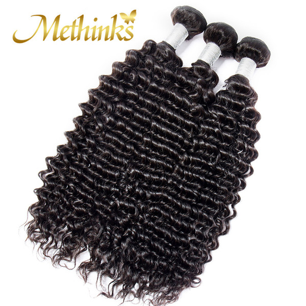 Methinks Malaysian Deep Wave Hair 3 Bundles/Lot Deal Natural Black Color Hair Weaving 100% Remy Human Hair Weave Bundles